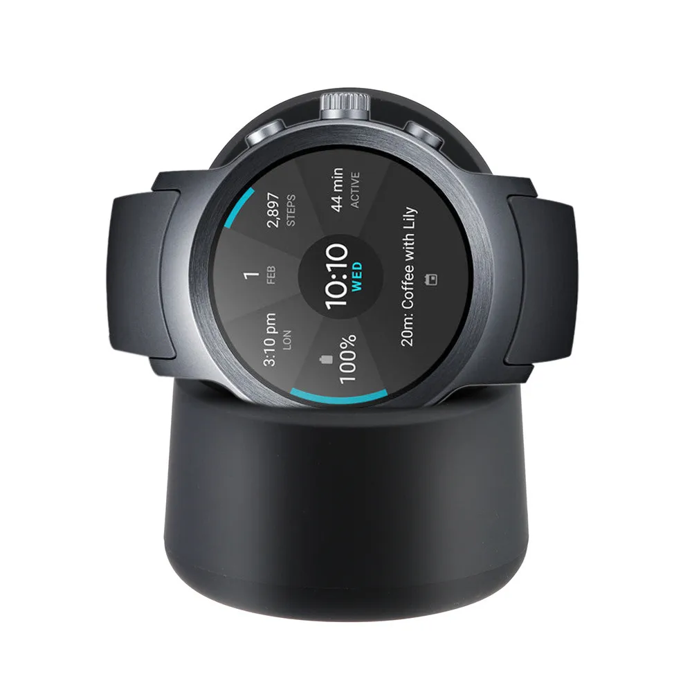 

Portable Wireless silicone material Portable Wireless Fast Charging Power Source Charger For LG W281 Smart Watch free shopping