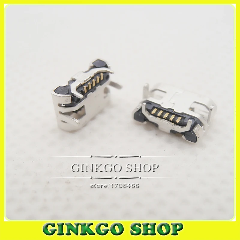 50 шт./лот 4 фута DIP 5P SMD микро USB разъем V8 порт зарядки гнездо маленький быстроходный