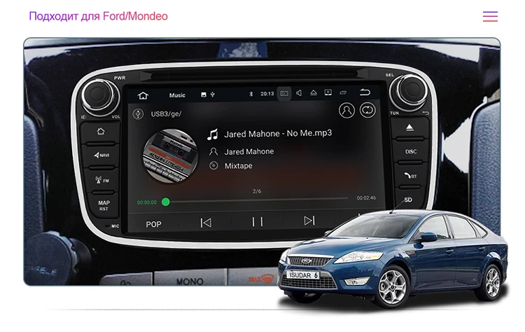 Isudar 2 Din Авто Радио Android 9 для FORD/Focus/S-MAX/Mondeo/C-MAX/Galaxy автомобильный DVD Мультимедиа gps USB DVR Восьмиядерный Rom 32 Гб DVR