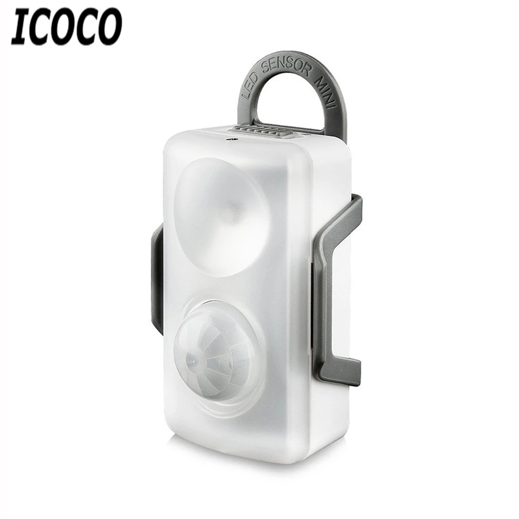 ICOCO 0,5 Вт сенсорный датчик движения светодиодный магнитный ночник безопасная лампа аварийные огни для прохода шкафа туалета Прямая
