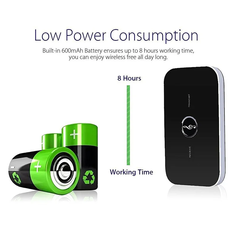New Portable Bluetooth 4 1 Transmitter Receiver 2 in 1 Wireless 3 5mm Audio Adapter for Home Car Sound Headphones TV PC GDeals