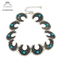New fashion bohemian choker colar do encanto do vintage colares & pendantsjewelry turquoisemaxi acessório colar gargantilhas para as mulheres