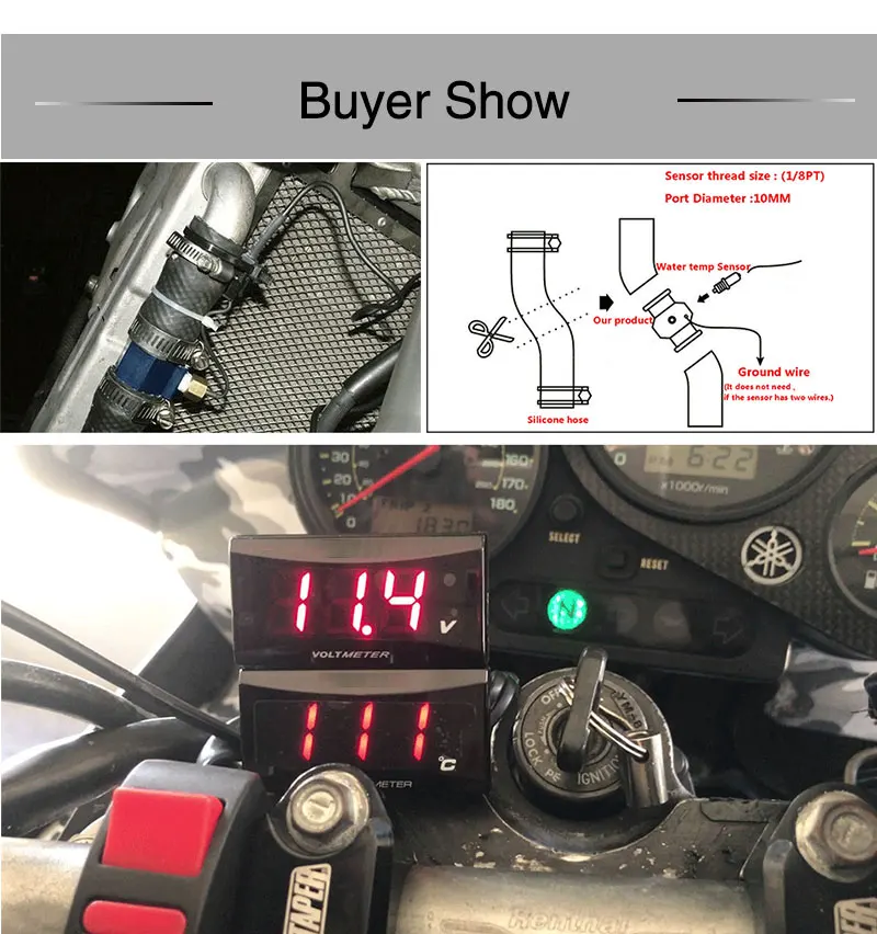 ZS заездов двигателя Универсальный Водонепроницаемый Тахометры Gauge Для Honda CBR600 для KTM Racing