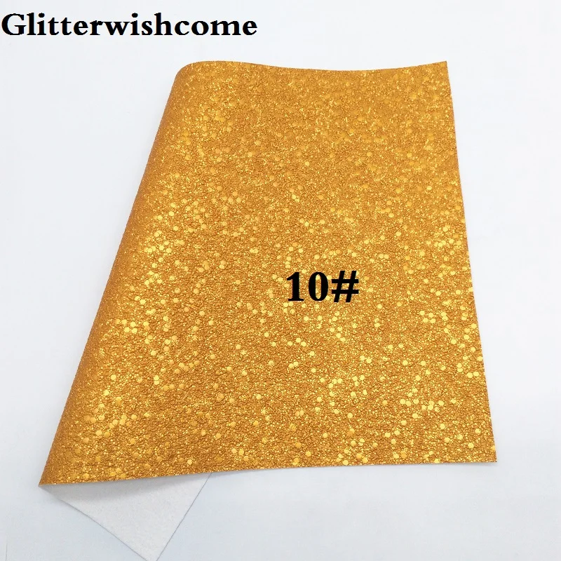 Glitterwishcome 21X29 см A4 размер винил для бантов тисненая кожа Fabirc искусственная кожа листы для бантов, GM210A - Цвет: 10