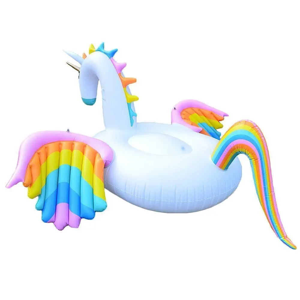Гигантский надувной бассейн Pegasus 250 см Радужный Единорог водная игрушка для