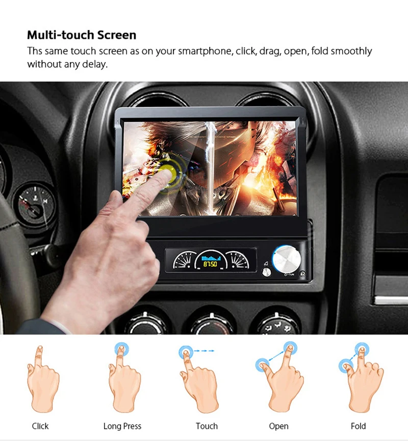 Best HIFIF 7" Universal 1 Din 800*480 Android 6.0 Car Audio DVD Player+Radio+GPS+Autoradio+Stereo+BT+PC+DVD Automotivo+SD USB RDS Aux 10