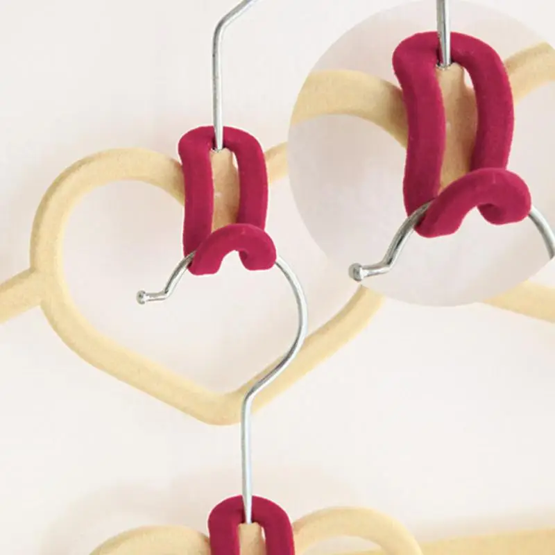 

Home Creative Mini Flocking Clothes Hanger Hook Closet Organizer Clothes Hanger Wardrobe