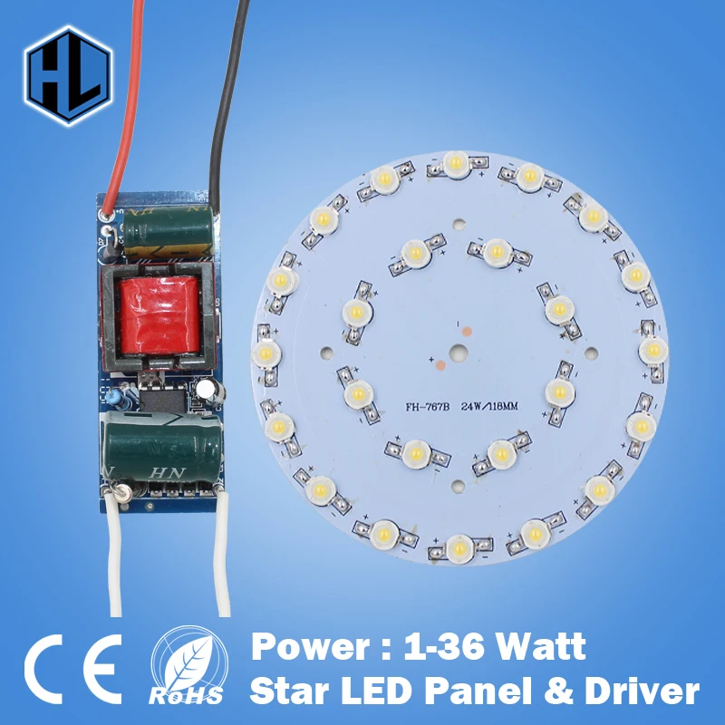Wholesale 100PCS 1W3W5W7W9W12W15W18W 21W24W30W36W LED Star high power led chip board panel +AC 100-240V led power supply driver