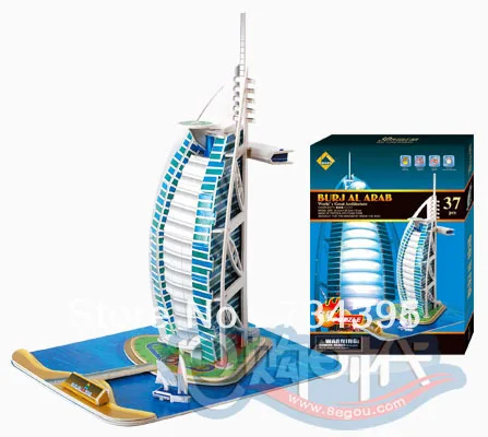 Burj Dubai в твердом переплете 3D архитектурные модели здание пазлы собраны