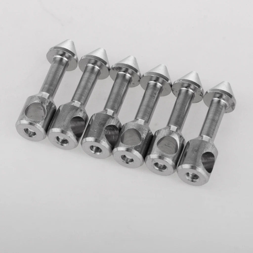 6 Pieces Stainless Steel Underwater Fishing Tool Bands Inserts Connectors 30mm Length