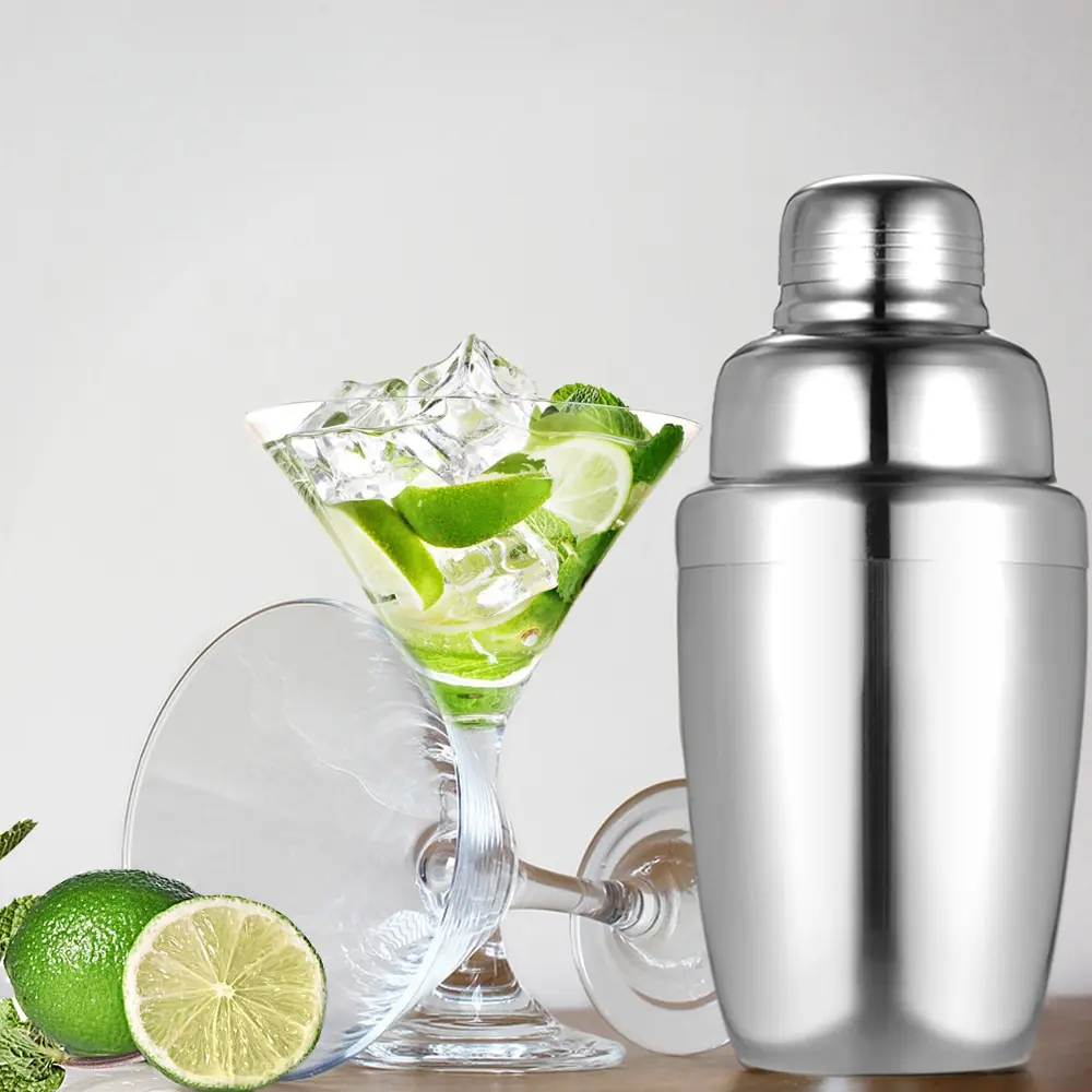 

8pcs Stainless Steel 350ml Cocktail Shaker Mixer Kit with Muddler Corkscrew Jigger Ice Tongs Mixing Spoon Bartender Set Bar Tool
