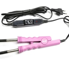 Розовый цвет контроль температуры наращивание волос fusion человеческих волос железа. Волосы разъемов железа