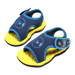 Летняя детская обувь для малышей 2019 г. Нескользящие мягкие летние сандалии обувь для маленьких детей пляжные сандалии с крючками для