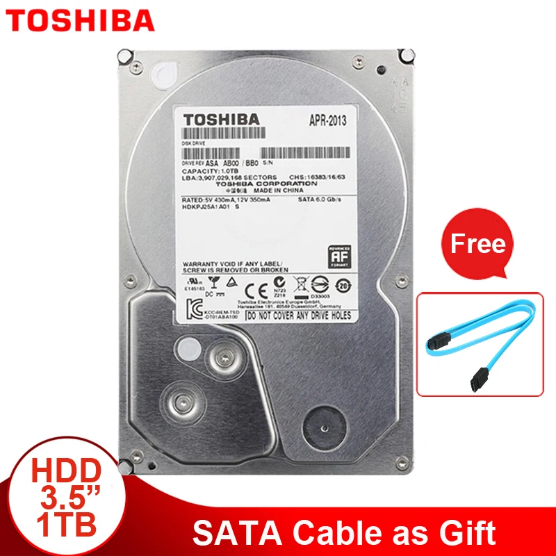1TB SATA Hard Drive Security Camera Surveillance Rated for DVR /& NVR