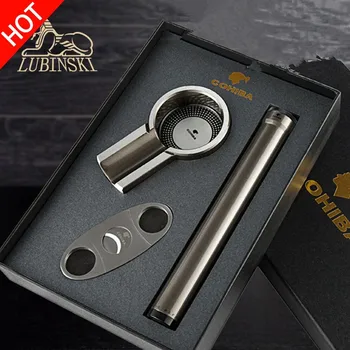 High-end Gifts Metal Cigar Scissor Stainless Steel Cigar Ashtray Cigar Tube W/ gift Box High-end Gifts Metal Cigar Scissor Stainless Steel Cigar Ashtray Cigar Tube W/ gift Box