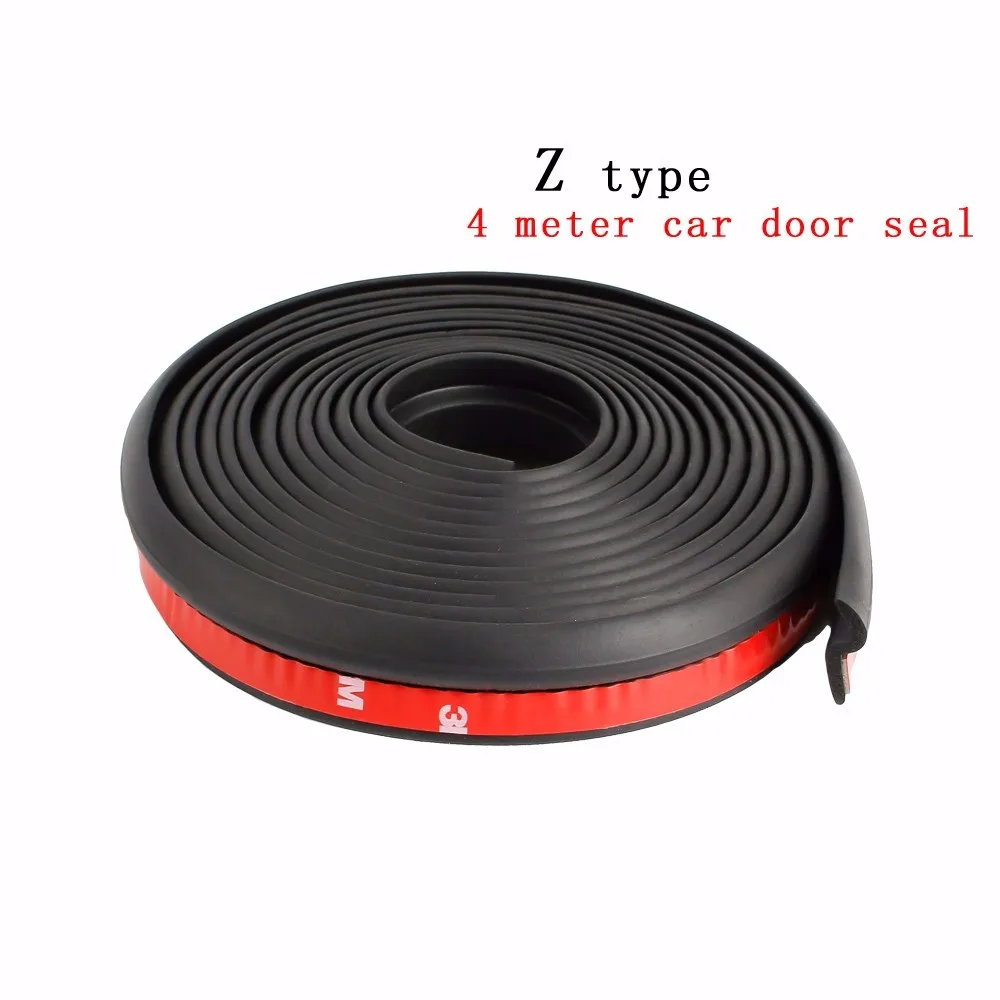 CNSPEED 4Meter Z Type 3M Adhesive Rubber Car Door Seal Sound Noise