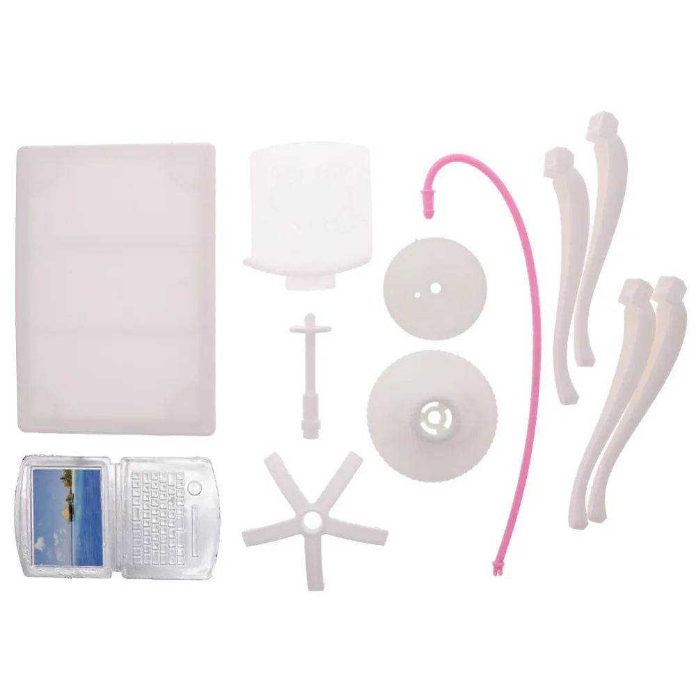 Creative Play House Doll Furniture Desk+Lamp+Laptop+Chair Accessories For Kids Gift #262205|Куклы| |