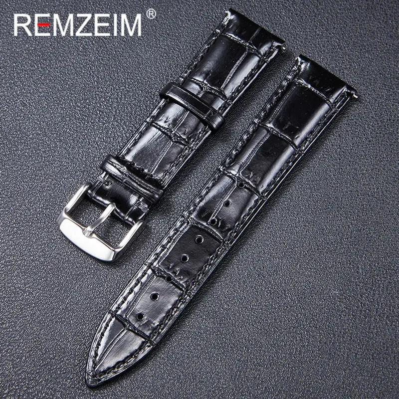 18mm 20mm 22mm Double Sided Genuine Leather Watch Band Strap Quick Release Cowhide Watchband Belt With Steel Buckle Free Tool