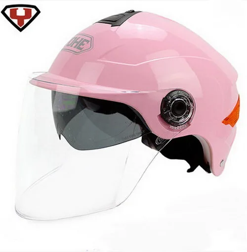 Летний YOHE двойной объектив половина лица мотоциклетный шлем ABS мотоцикл электронные велосипедные шлемы могут Светоотражающие ночь YH357A