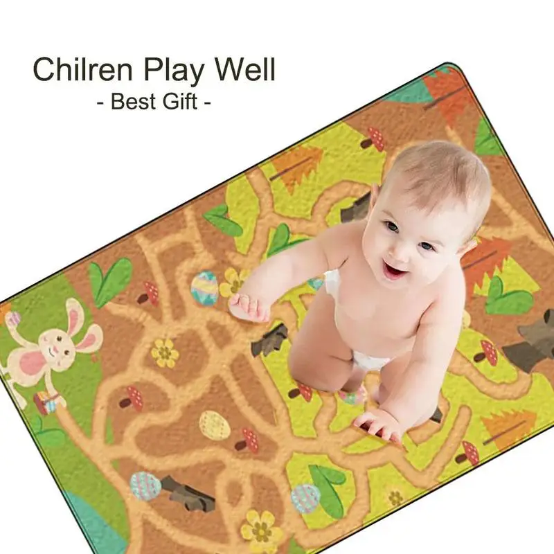 

Baby Crawling Mat Children's Blanket Bedroom Toy Game City Traffic Road Lane Animal Alphabet Carpet Educational Soft Bubble Pad