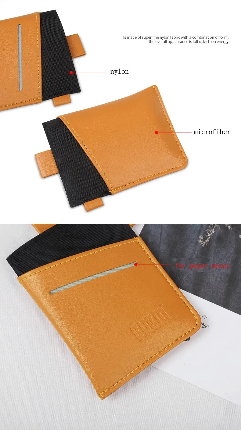 BUBM Men and Women Removable Cards Holders Bag Storage Organizor Pouch Money Change Key Bag