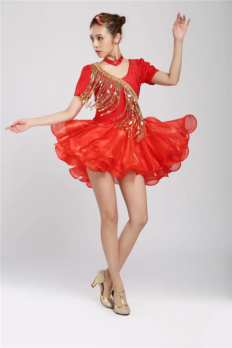 Adult Latin Dance Dresses For Tassel style Cha Cha/Rumba/Samba/Ballroom