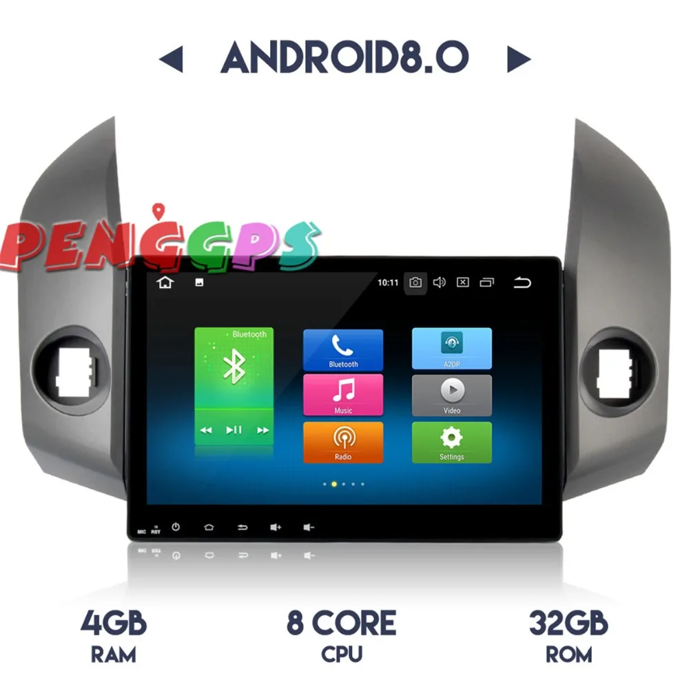 Gps Navi Авто Радио стерео для Toyota RAV4 2009 2010 2011 2012 Previa RAV 4 Android 8 0 7 1 без DVD плеер