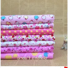 7pcs25*25 см Новая розовая Цветочная мультяшная Яблоко точка хлопок Ткань для шитья Тильда кукольная ткань Сделай Сам Лоскутное шитье текстильная ткань