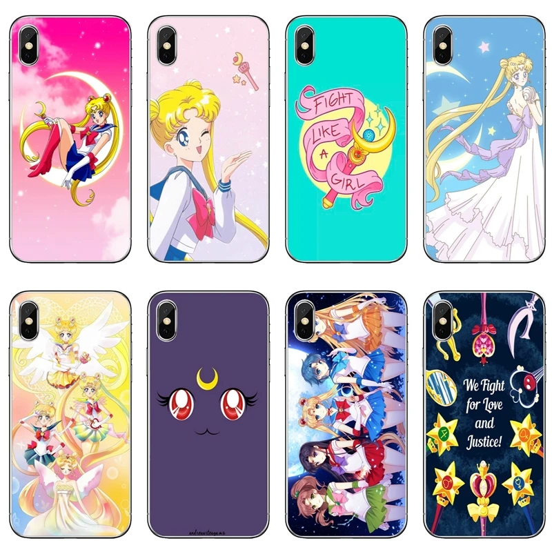 

Sailor Moon Japan Anime Kawaii For Samsung Galaxy Note 9 8 5 S10 S9 S8 S7 S6 edge Plus Lite S5 S4 S3 mini Soft mobile phone case