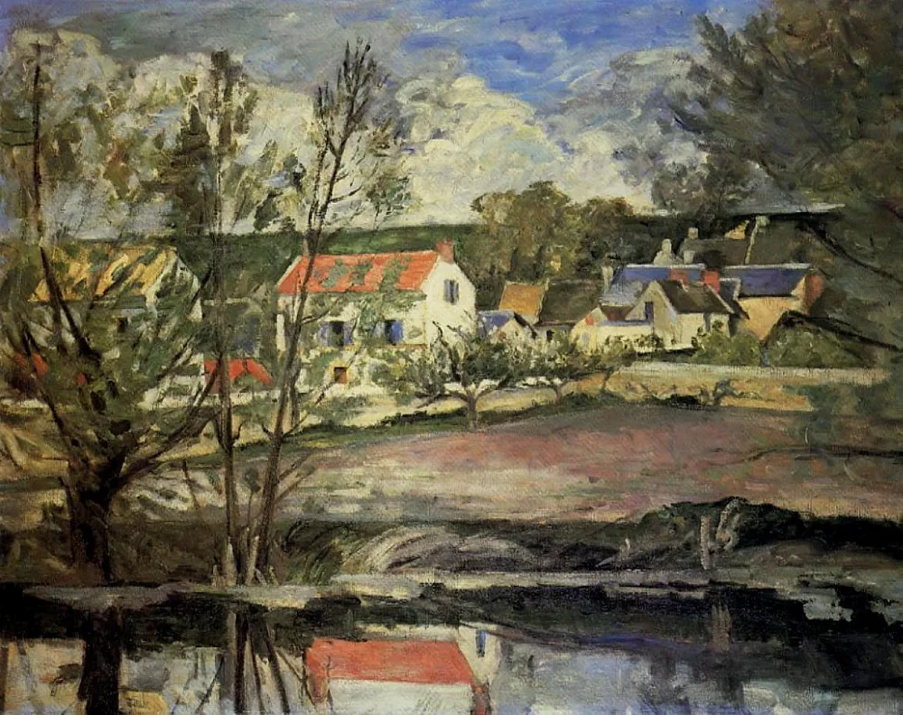 

100% hand made Oil Painting Reproduction on linen canvas, in-the-oise-valley-1874 by paul Cezanne,landscape oil painting