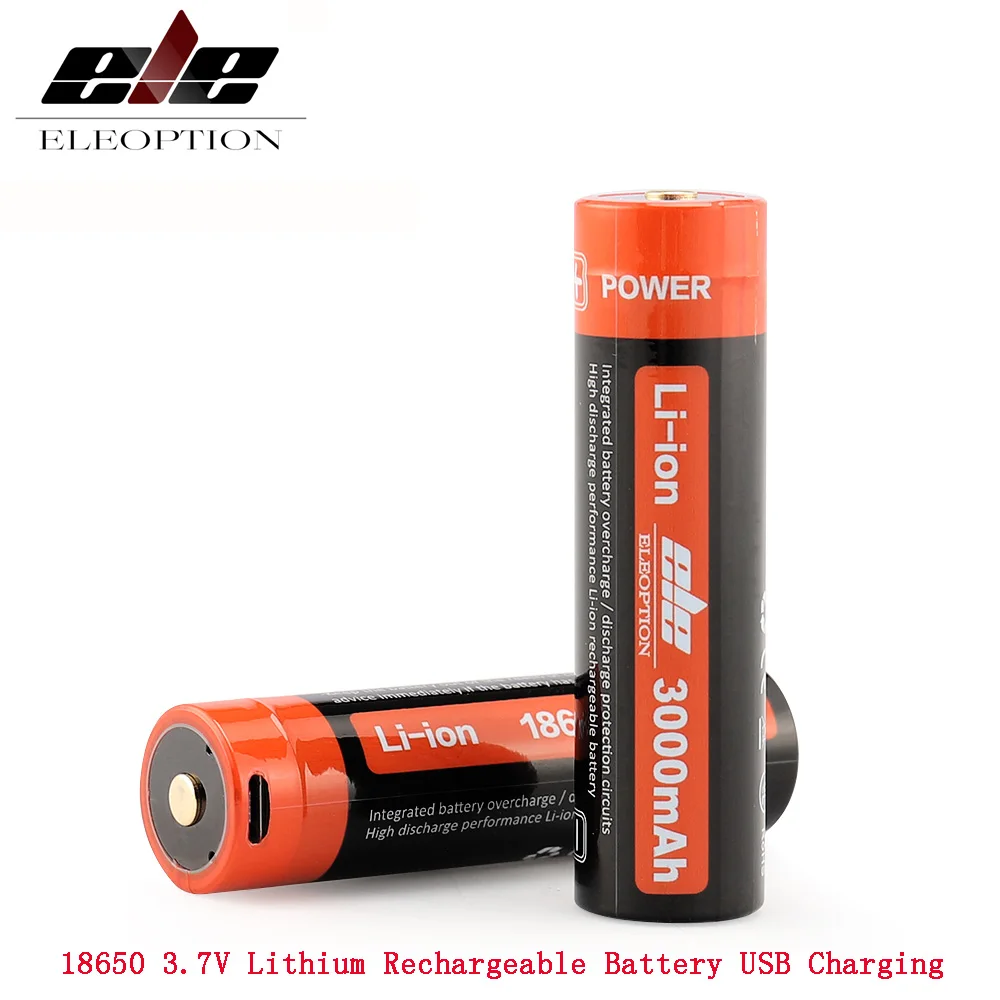 

USB 18650 3.7V 3000mah Li-ion USB Lithium 18650 Rechargeable Battery for flashlight ,Hand-held fan ,Instrumentation