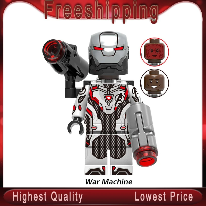 

War Machine Avengers 4 Endgame Blocks Quantum Suit Super Heroes Legoe Minifigured Thanos Thor Rocket Hulk Building Toys XH1205