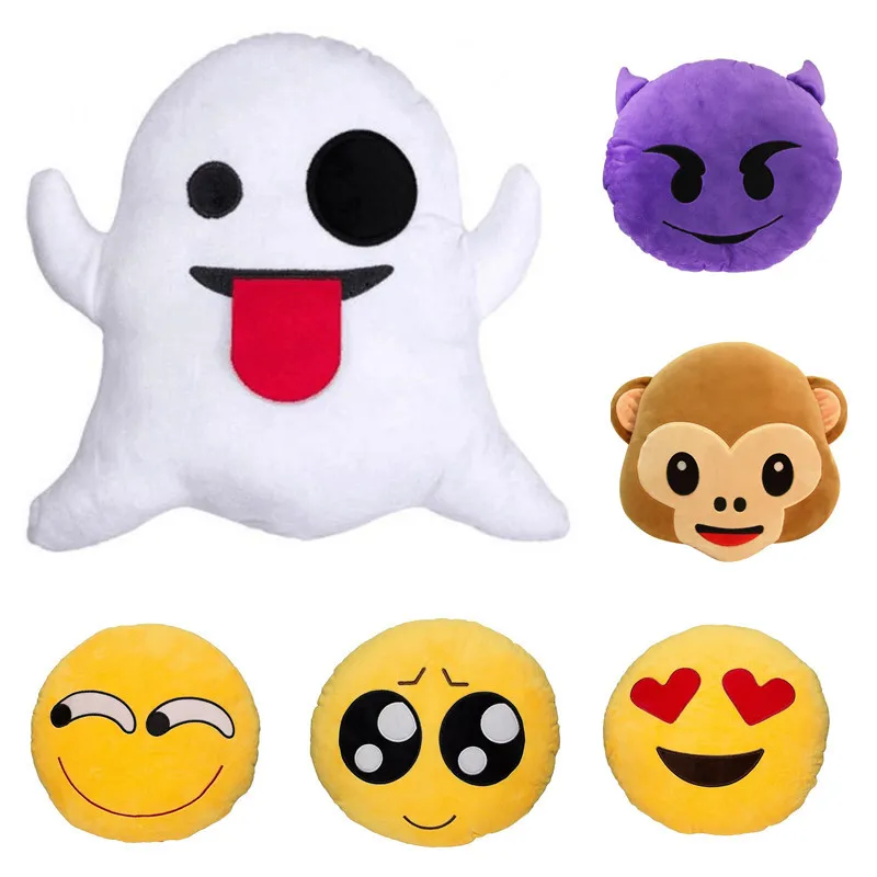 

Kawaii Cute Emoji Smiley Cushion Pillow Stuffed Plush Toy Doll Poop Face Smiley Pillow Home Sofa Office Decor Best Gifts