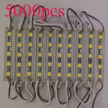 DHL/FedEx 5000 шт./лот, белый/теплый белый/красный/зеленый/синий DC12V IP65 Водонепроницаемый 5050 SMD 5 светодиодный модуль T-288