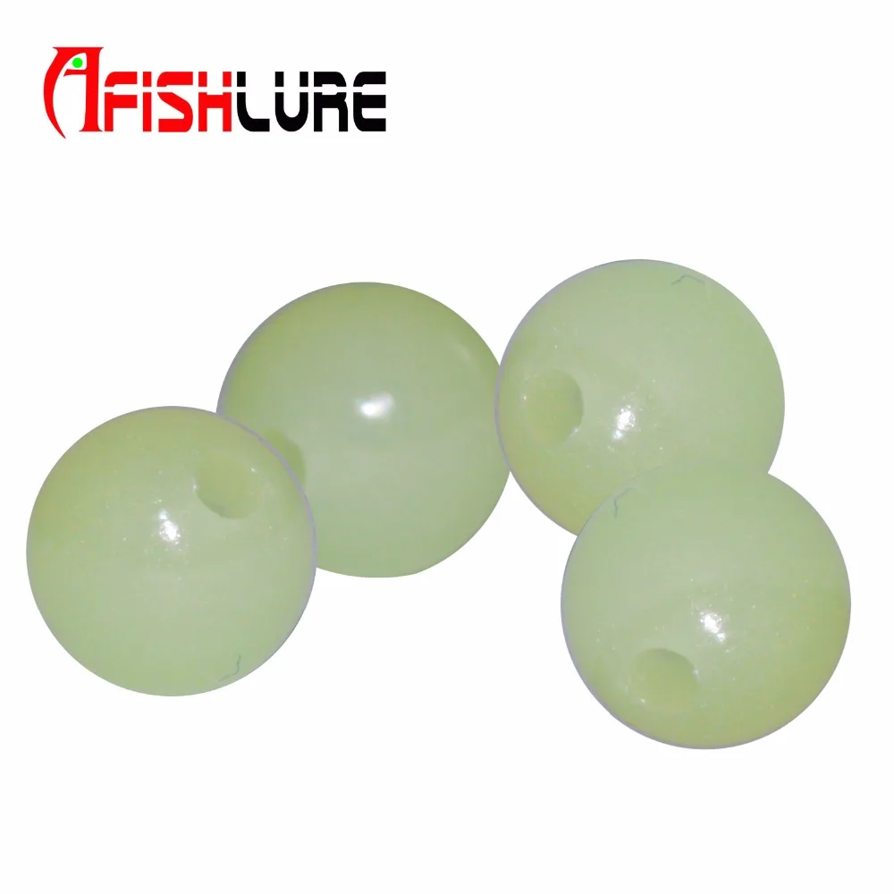 

4 Size 30pcs/lot Luminous Beads 4-8mm Luminous Block Pearl Fishing Lure Accessoires Fishing Tackle for Fishing Tool