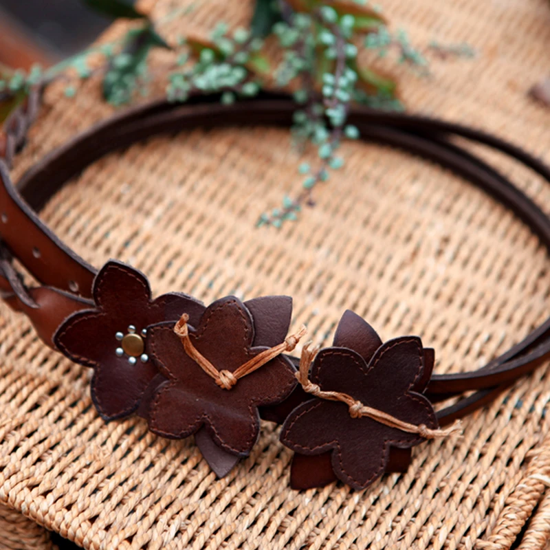 ARTKA женский летний модный винтажный классический вязаный пояс из натуральной