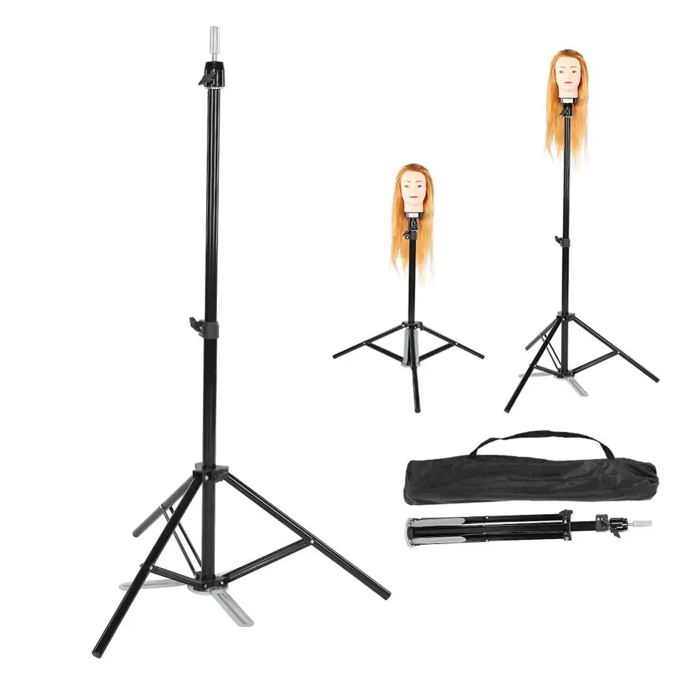

Mannequin Head Tripod Stand Holder Adjustable Salon Model Hairdressing Training Head Holder Hair Salon Stying Tools