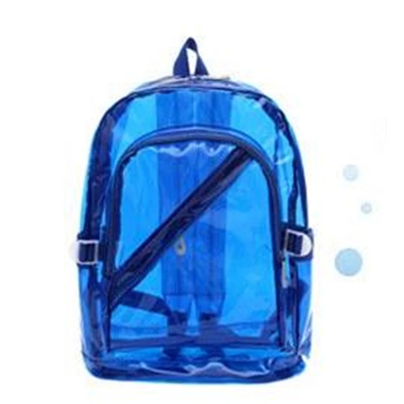 

Bycobecy New Fashion Men And Women Students Jelly Transparent Backpack Bag Plastic Candy Color Bag Backpack Travel For Men 2019