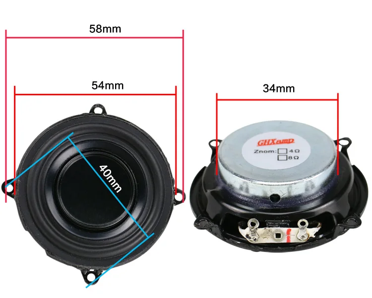 GHXAMP 2 дюймов полный спектр Динамик НЧ-динамик для B& O P2 3ohm 10 Вт Неодимовый Bluetooth бас Динамик DIY длинноходный 1 шт