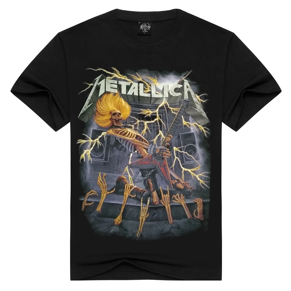 Men/Women Metallica t shirt heavy metal tshirts Summer Tops Tees T shirt Men Rock band Thrash
