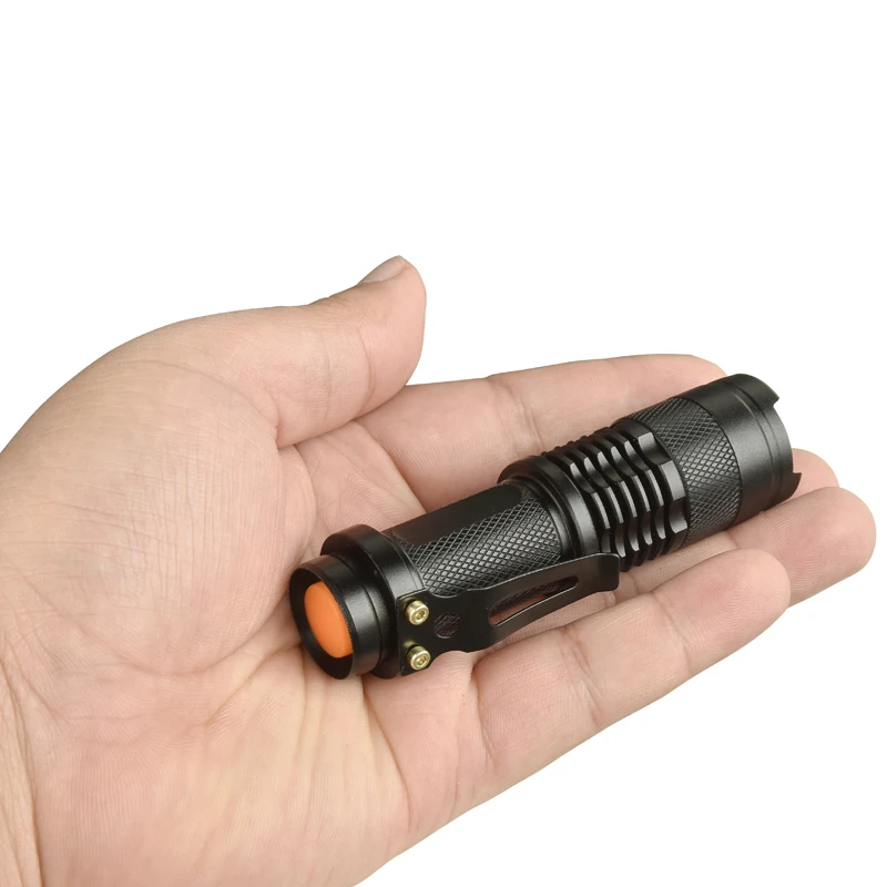 SK68C светодиодный мини фонарик Q5 + COB Zoom водонепроницаемый алюминиевый 4 режима
