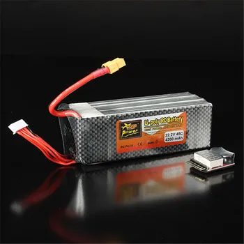 

Rechargeable Lipo Battery ZOP Power 22.2V 4200mAh 6S 45C Lipo Battery XT60 Plug With Battery Alarm