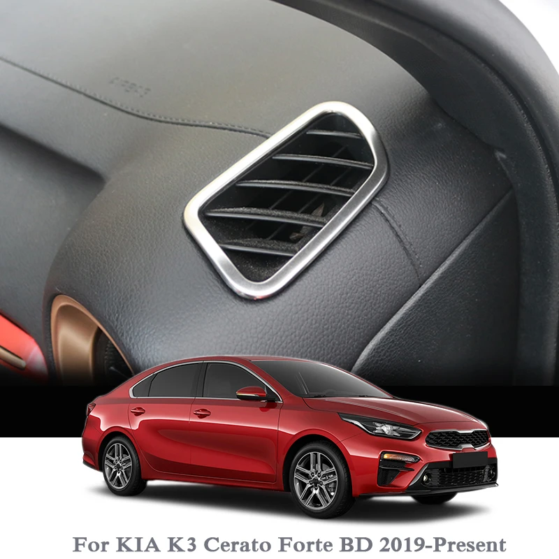

2pcs Car Styling Outlet Sequins For KIA K3 Cerato Forte BD 2019 Sticker Interior Dashboard Frame Cover Sequins Car Accessories