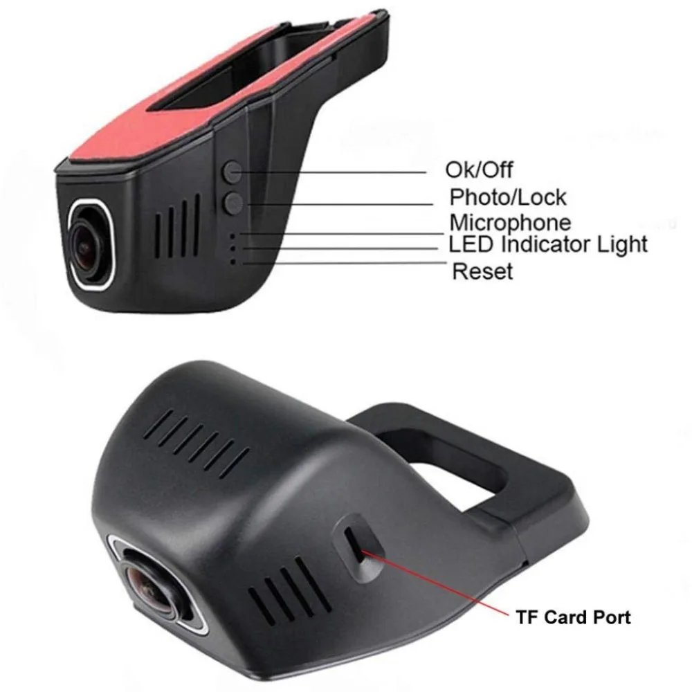 WHEXUNE Novatek 96658 WIFI Car DVR Dash Cam Full HD 1080P Dual lens Night Vision Driving Recorder V