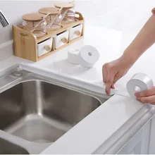 ANHO 3,35 м уплотнительная полоса кухонная угловая линия раковина противообрастающая Пылезащитная Водонепроницаемая настенная клейкая лента для ванной самоклеящаяся белая