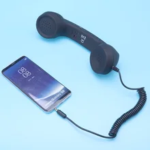 FORNORM auriculares Retro a prueba de radiación, 3,5mm, micrófono clásico para auriculares, para Iphone, PC y tableta