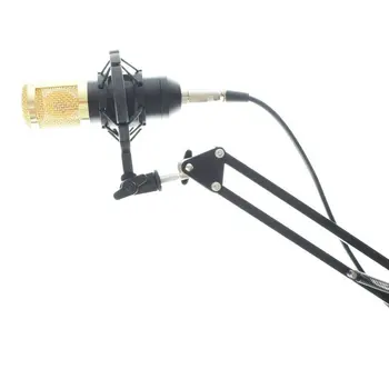

Professional BM800 Condenser Microphone for computer Cardioid Audio Studio Vocal Recording Mic KTV Karaoke + Microphone stand