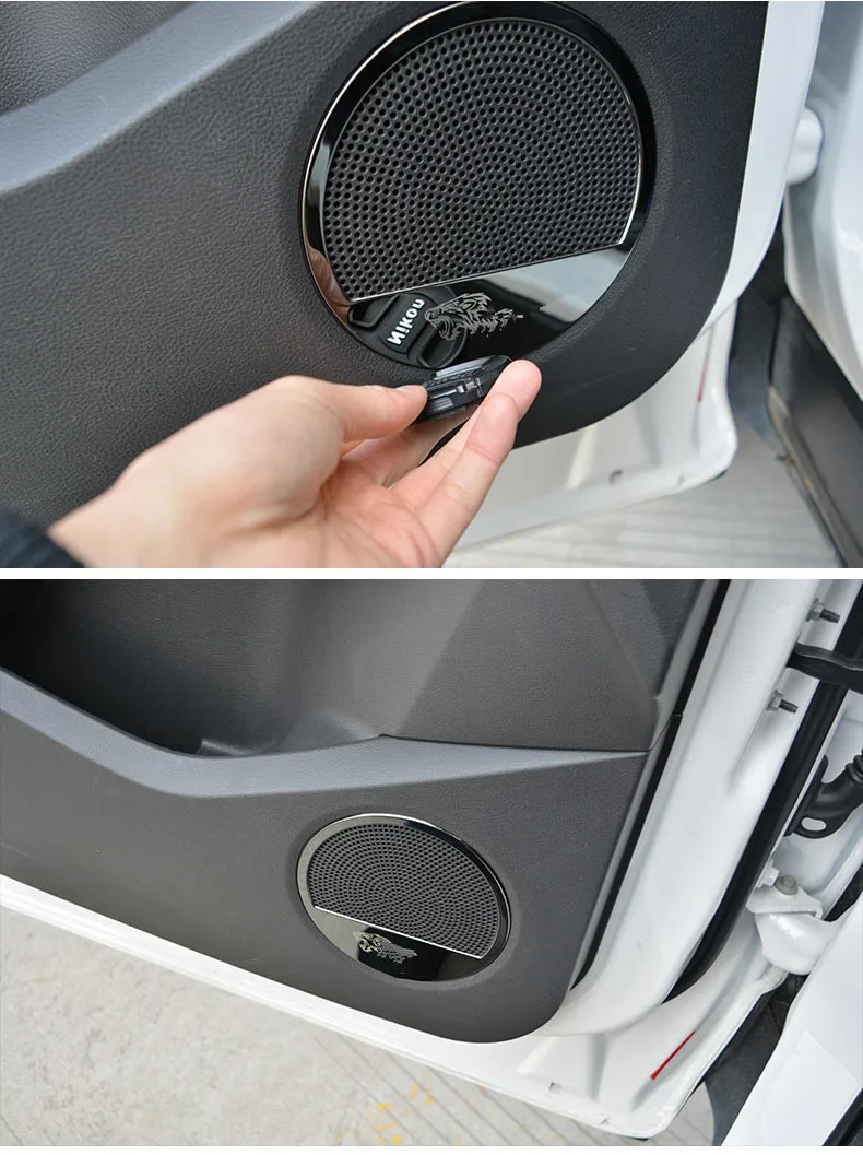 Нержавеющие стальные межкомнатные двери громкий Динамик рамка для Ford Kuga 2013 14, 15, 16, 17, AAA120