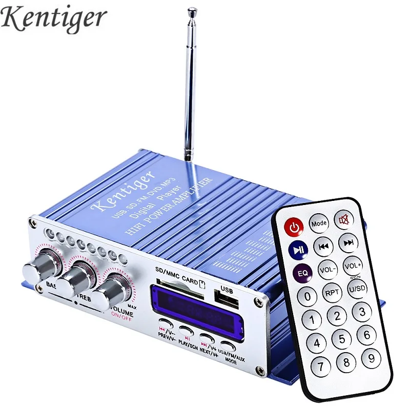 Kentiger HY 502 12 В 2CH Hi Fi стерео Выход Мощность усилитель USB MP3 DVD CD FM SD карты цифровой