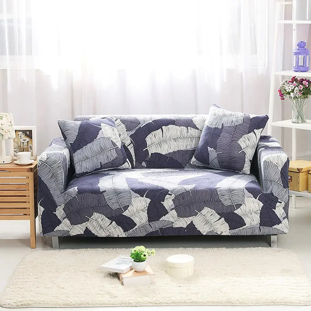 

All-Inclusive Sofa Couch Cover Green Leaves Elastic Tight Wrap Slipcovers Sofa Cover Protector 2019 Home Decoration Accessories